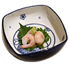 Tôm ngọt dùng kèm sốt shiokara